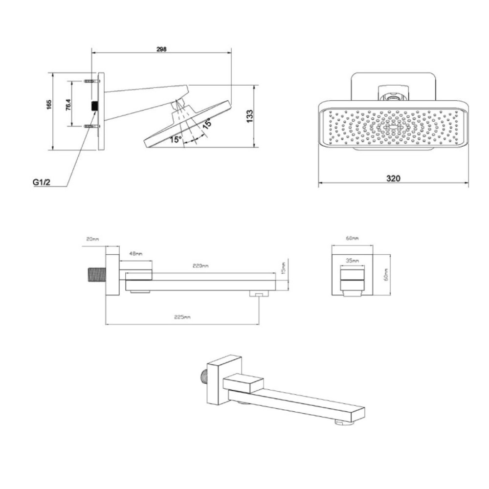 Душевая встройка Vincea Inspire с изливом Хром глянцевый — изображение 3