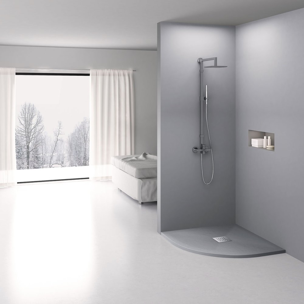 Поддон из искусственного камня Vincea VST 90х90 Серый — изображение 2