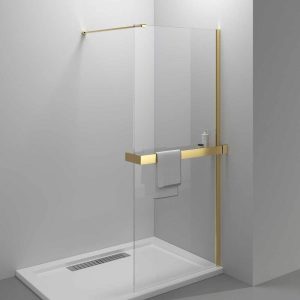 Душевая перегородка Vincea Walk-In Золото матовое / Прозрачное